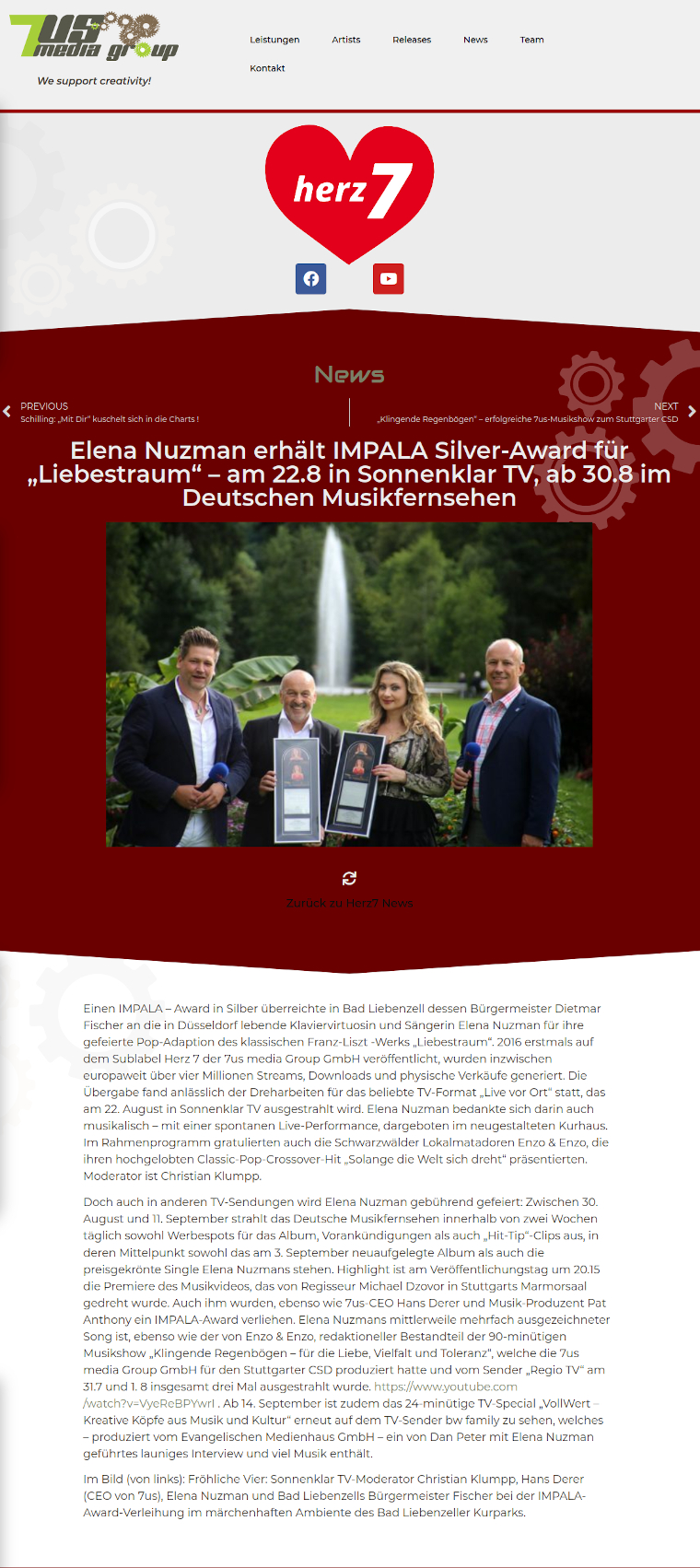 Elena Nuzman - News - IMPALA Silver-Award - August 2021