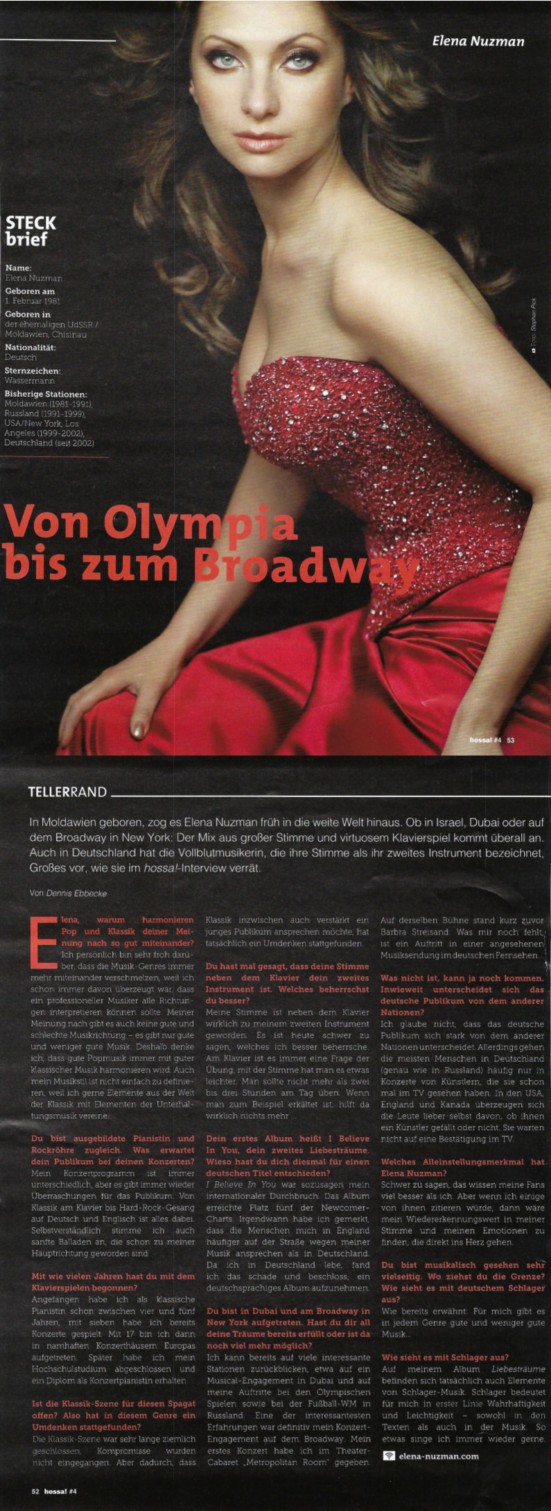 Elena Nuzman - hossa! - Magazin - März 2019