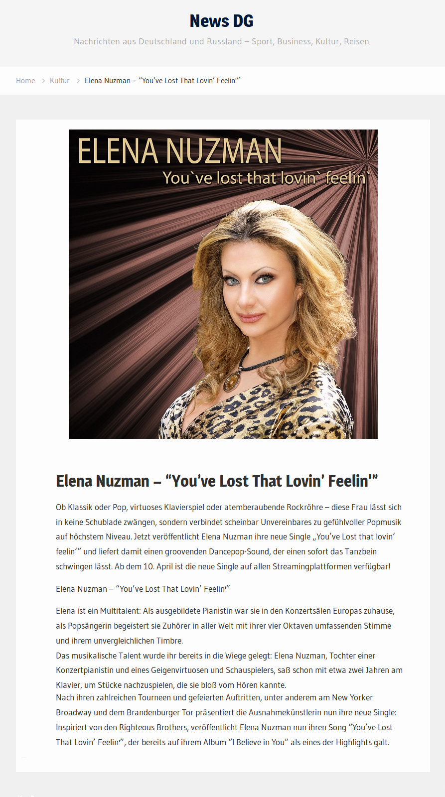 Elena Nuzman - News DG - April 2020