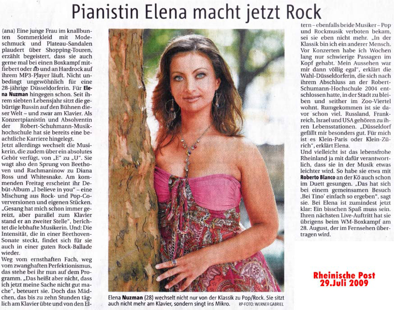 Elena Nuzman - Rheinische Post - July 2009